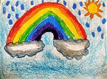 Painting by Riona Prashar - Rainbow Painting by Riona Prashar - Rainbow