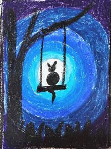 Painting by Riona Prashar - Night Painting by Riona Prashar - Night