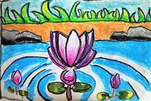 Painting  by Riona Prashar - Lotus Painting  by Riona Prashar - Lotus