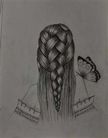 Painting  by Anuradha Devi - Braided Elegance & the Whisper of Transformation Painting  by Anuradha Devi - Braided Elegance & the Whisper of Transformation