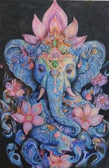 Painting  by Dhanshree Agrawal - Lord Ganesha Painting  by Dhanshree Agrawal - Lord Ganesha