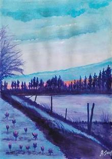 Painting by Avnesh Singh - artwork title nature Painting by Avnesh Singh - artwork title nature