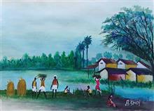 Painting by Avnesh Singh - Title rural Life Painting by Avnesh Singh - Title rural Life