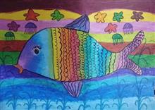 Painting  by Moragala Theekshana - Rainbow Fish Painting  by Moragala Theekshana - Rainbow Fish