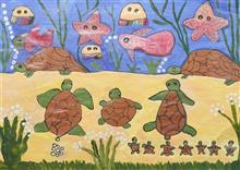 Painting  by Moragala Theekshana - Turtle family Painting  by Moragala Theekshana - Turtle family