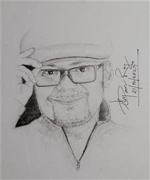 Painting by Supam Roy - Portrait of a Bengali Poet Srijato Bandyopadhyay Painting by Supam Roy - Portrait of a Bengali Poet Srijato Bandyopadhyay