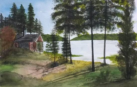 Heavenly Abode, Painting by Artist Dr Kanak Sharma Heavenly Abode, Painting by Artist Dr Kanak Sharma