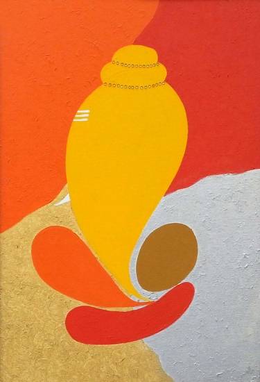 Painting  by Nandita Sharma - Shankha Ganesha