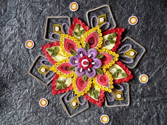 Painting  by Prachi Gorwadkar - Flower with Mandala