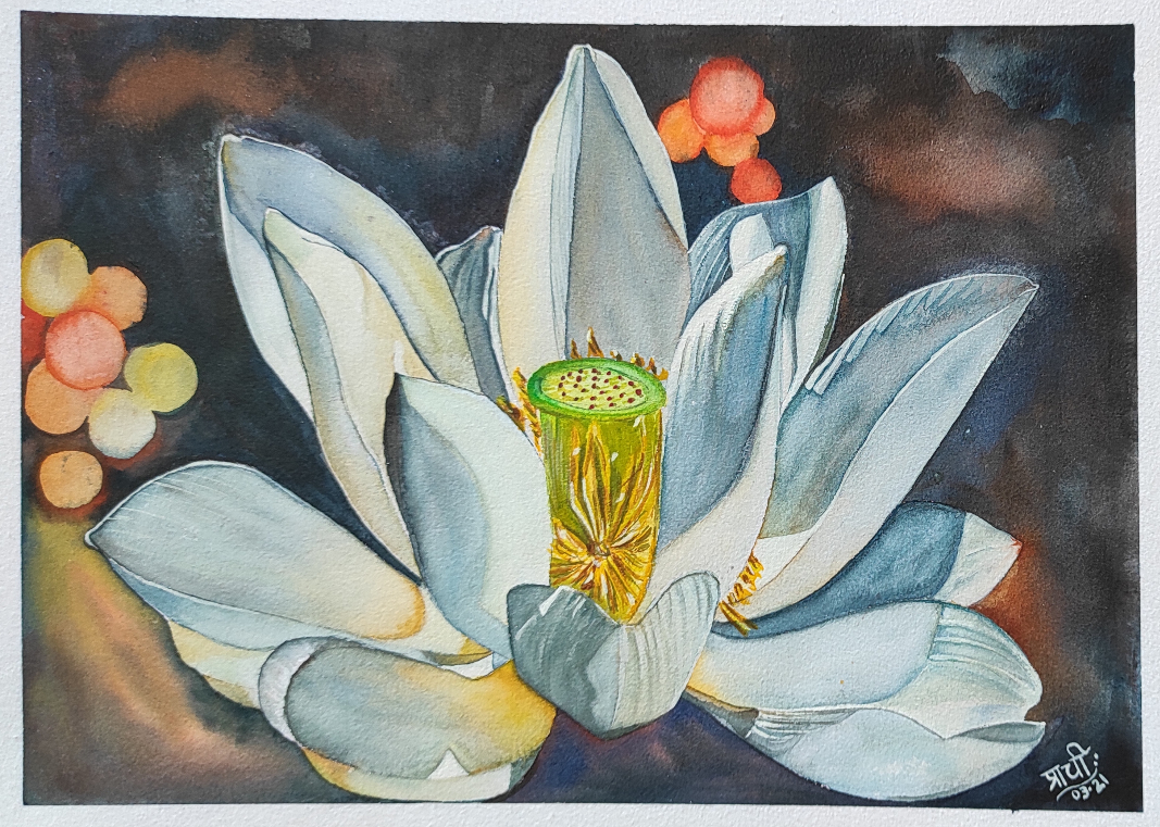 Painting  by Prachi Gorwadkar - Lotus 1