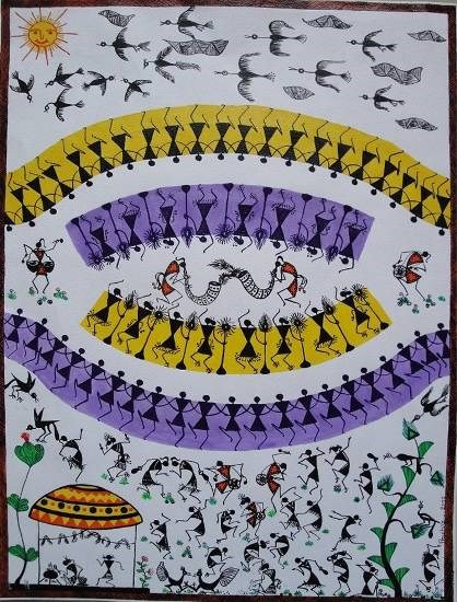 Dancing Day, painting by Prachi Gorwadkar