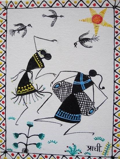 Folk Dance, painting by Prachi Gorwadkar