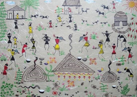 Nag Puja (Nag Panchmi), painting by Prachi Gorwadkar