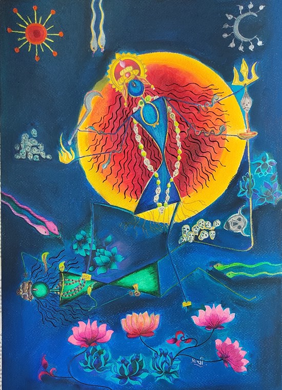 Maa KAALI, painting by Prachi Gorwadkar