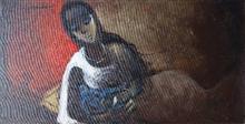Paintings by G A Dandekar - Mother Child Paintings by G A Dandekar - Mother Child