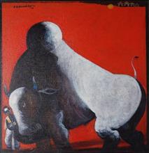 Paintings by G A Dandekar - Bull Paintings by G A Dandekar - Bull