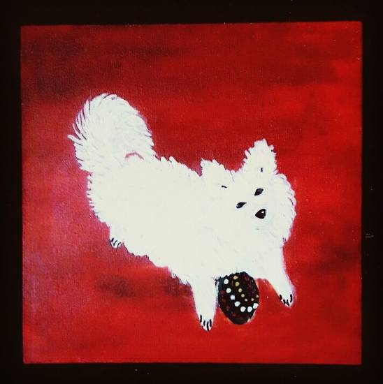 Roxie - Cute puppy, Painting by Artist Amrita Kaur Khalsa Roxie - Cute puppy, Painting by Artist Amrita Kaur Khalsa