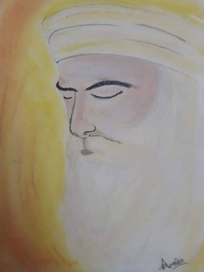Guru Nanak Dev Ji Drawing by Naveen Singh  Pixels