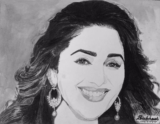 Sketch of Madhuri Dixit  Male sketch Sketches Male