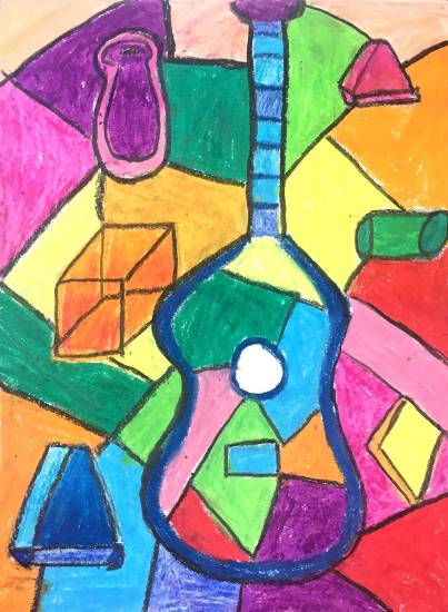 Guitar Pablo Picasso Painting by Sharanya Das