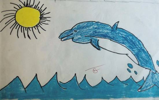 Cute dolphin drawing by my sister : r/cute