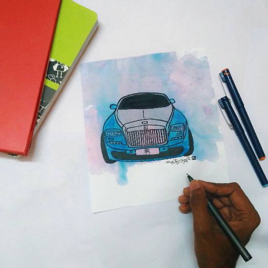 How to draw a ROLLS ROYCE GHOST 2021 / drawing Rolls-Royce ghost 2022 car -  YouTube