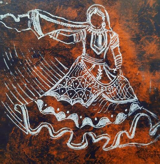 Kalbelia Dancer Painting by Namrata Bothra