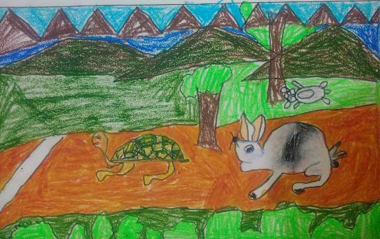 hare and tortoise easy drawing - Clip Art Library