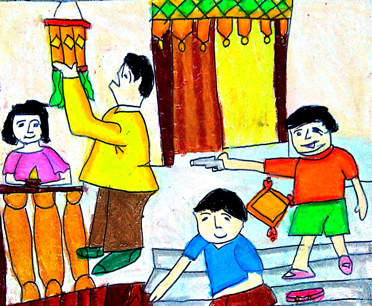 Diwali 2023: Learn how to make simple and easy Diwali drawing for kids in  school | Lifestyle Videos - News9live