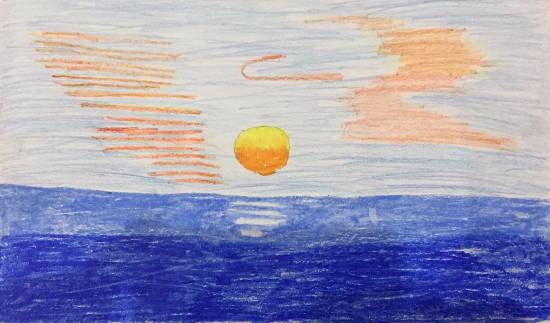 Sunset Drawing - How To Draw A Sunset Step By Step
