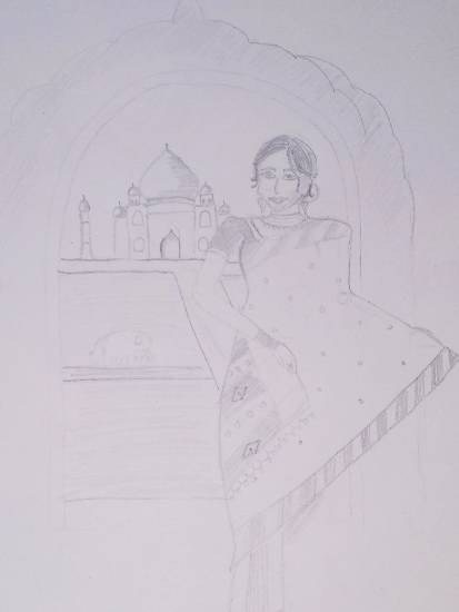 Painting  by Arpita Bhat - Taj Mahal