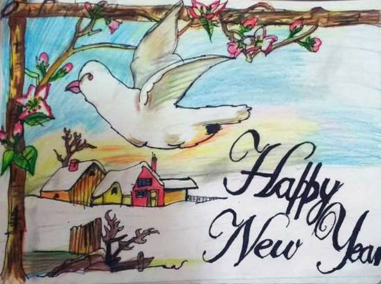 Happy New Year Drawing Ideas | 3 Easy and Beautiful New Year Drawing |  Happy New Year 2021 drawing - YouTube