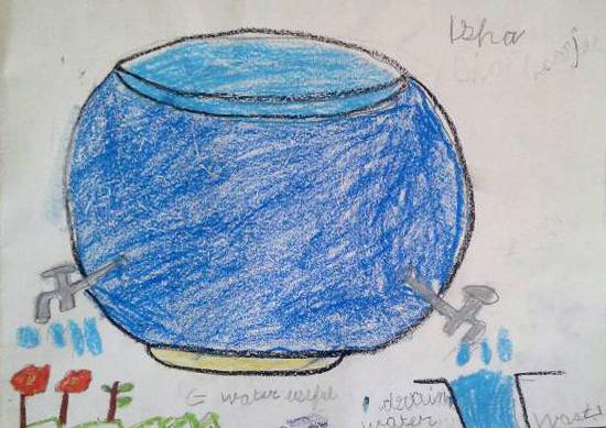 Save water, painting by Isha Bhattacharjee Save water, painting by Isha Bhattacharjee