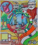 Swachh Bharat Painting by Jeeban Purohit