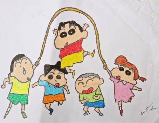 Shinchan Cartoon Wall Sticker |Wall Décor |Sticker Poster | Decorative Wall  Poster | Self Adhesive Poster - 300 GSM(Multicolor) Paper Print -  Decorative posters in India - Buy art, film, design, movie,
