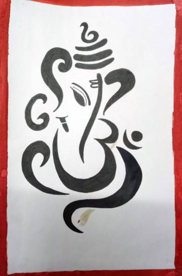 Sketch Painting Of Ganesh