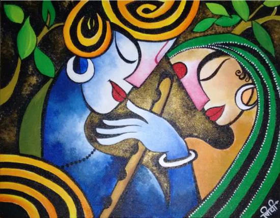 Décor & Design Radhe Krishna Night View Painting For Home.Office.Drawing  Room.Living Room.Gift Digital Reprint 14 inch x 11 inch Painting Price in  India - Buy Décor & Design Radhe Krishna Night View
