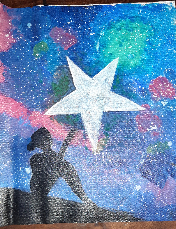 Rewriting the stars Painting by Aarna Kalra