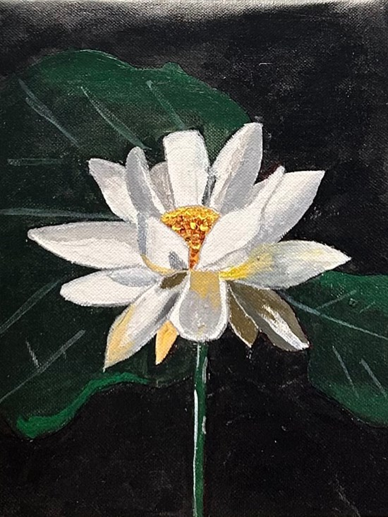 Lovely lotus, painting by Aarna Kalra