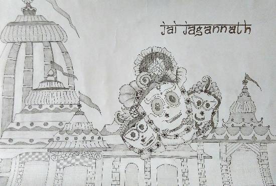 Jagannath Temple at Puri Drawing by Piyush Dhawad | Saatchi Art