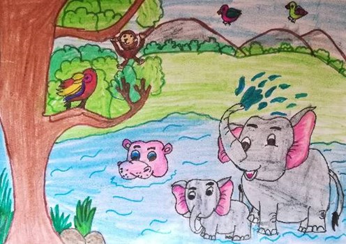 jungle drawing for kids