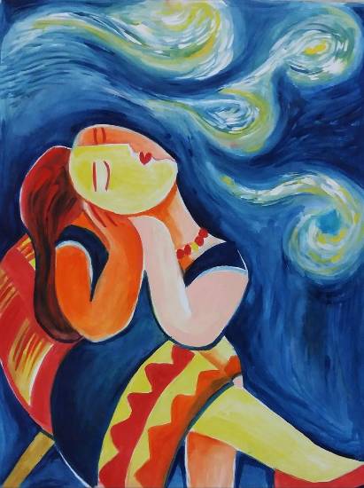 Day Dream Painting by Young Artist Ananya Aloke