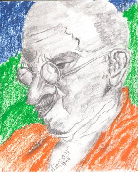 Mahatma Gandhi Jayanti scribble art Poster for Sale by ZUN GRAPHIC   Redbubble