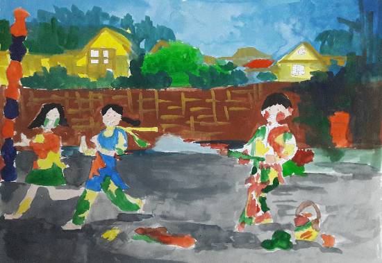 Holi Drawing for Kids: Check Out Our Drawings, Activities, and Wishes for  Holi 2022
