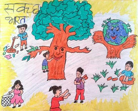 swachh Bharat drawing/swachh Bharat abhiyan drawing with oil pastel  colour/swachhata pakhwada poster drawing | swachh Bharat drawing | By Easy  Drawing SAFacebook