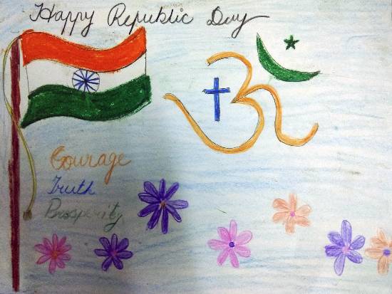 Republic day Painting by Naavya Vishal Jariwala