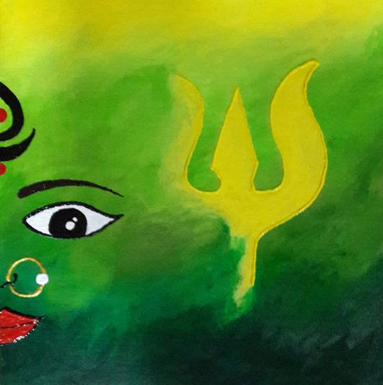 Maa Durga Painting by Mrunal Vijay Todkar