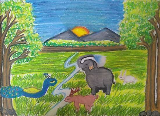 Wildlife Painting by Toshani Mehra