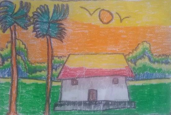 House, painting by Navya Harendra Mishra