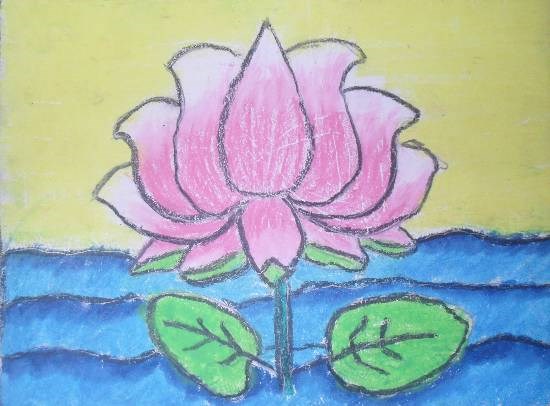 Lotuse, painting by Nilesh Harendra Mishra